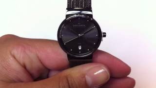 Women's Skagen Gunmetal Mesh Watch 355SMM1