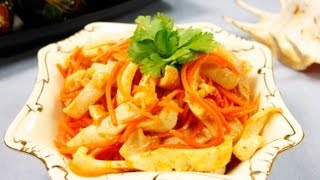Кальмары по-корейски видео рецепт