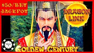 ?HIGH LIMIT Dragon Link Golden Century HANDPAY JACKPOT ?$50 BONUS ROUND Slot Machine Casino