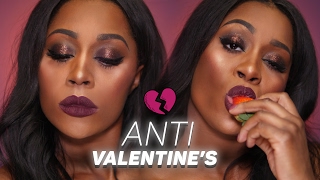 VALENTINE'S DAY OR ANTI VALENTINES DAY MAKEUP TUTORIAL ? BROWN/DARK SKIN W/ TONIAMAKEUP (ENG)