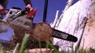 Echo CS510 Chainsaw Start Up & Test Cut