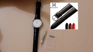 Типа кожаный ремешок из Китая на часы Romanson