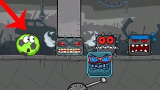 All 5 BOSS battles with Green Soccer Ball in Red Ball 4 Update