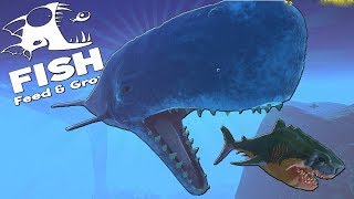 КИТ КАШАЛОТ ОХОТИТСЯ НА МЕГАЛОДОНА | Feed and Grow Fish