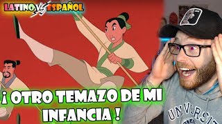 Español REACCIONA a DOBLAJE LATINO Mulan ? HOMBRES DE ACCION ??? Latino VS Castellano ??