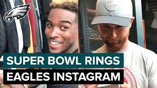 Philadelphia Eagles Attempt to Draw Super Bowl Ring Predictions | Eagles Instagram Story