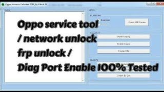 Oppo service tool 2019 network unlock frp unlockDiag Port Enable qcn MS Technical