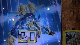 『ファングタイガー白虎形態』限定キラカード争奪戦プレイ稼働日初日ギルラプターゴールド初必殺技Ｓ＋評価７８４９勝利動画バトハンZOIDSゾイドワイルドあなたの番ですｅスポーツゲームEXIT炎狼形態