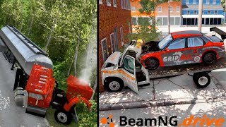 CARRO ATTREZZI: Crash Test Camion vs Apecar - BeamNG Drive