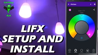 LIFX install and setup with app on screen