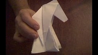 Лошадь из бумаги для шахмат Оригами  Horse of the paper chess Origami