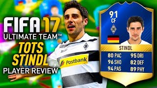 FIFA 17 TOTS STINDL (91) *AMAZING STATS* PLAYER REVIEW! FIFA 17 ULTIMATE TEAM!