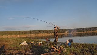 Чарли, где сало? Рыбалка с ночевкой. Первый раз рыбачу на резинку