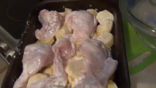 Электроплита Hansa готовим в духовке Курицу с картошкой