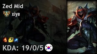 Zed Mid vs Jayce - xiye - KR Challenger Patch 7.5