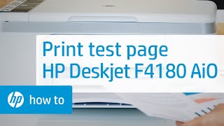 Printing a Test Page - HP Deskjet F4180 All-in-One Printer | HP Deskjet | HP