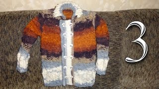 Как связать детский жакет для мальчика спицами Часть 3