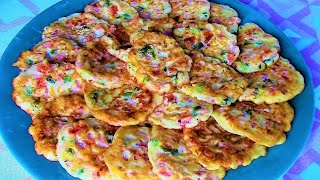 5 МИНУТНАЯ ВКУСНЯТИНА на завтрак! Оладушки а-ля Пицца.