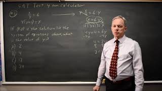 SAT Test 4: Basic systems of equations - question #3-3