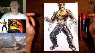 Джонни Кейдж из Mortal Kombat X / Урок рисования на РыбаКит