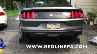 2015 MUSTANG GT MBRP STREET CATBACK EXHAUST - STARTUP + REV