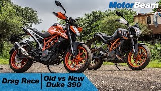2017 KTM Duke 390 vs Old Duke 390 - Drag Race | MotorBeam
