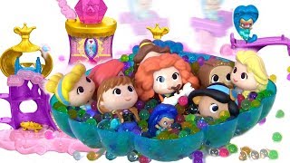 ДИСНЕЕВСКИЕ ПРИНЦЕССЫ Disney Princess ВЕЧЕРИНКА В ЗАМКЕ SHIMMER & SHINE POOL PARTY Видео для Детей