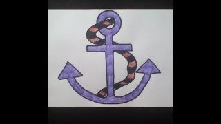 Как нарисовать якорь    -    How to draw an anchor