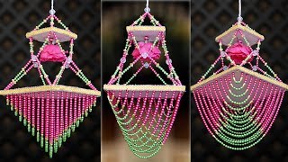 WOW !!! DIY Pearl Wall Hanging Craft || Jhumar Making || Handmade Home Decoration Idea