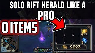 How to SOLO Rift Herald with No Items - How to Kill Rift herald Like a pro - League of Legends