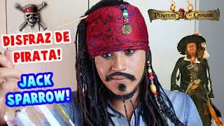 Disfraz de JACK SPARROW para Halloween | Disfraz de PIRATA | Maquillaje de JACK SPARROW!