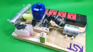 DIY 220v Dynamo Generator Using Nitro 2-stroke Engine