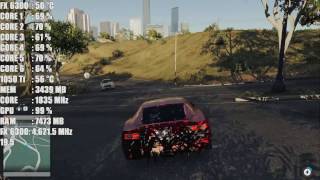 WATCH_DOGS 2 - AMD FX 6300 4.6ГГц - GTX 1050 Ti - Ultra Preset 1080p