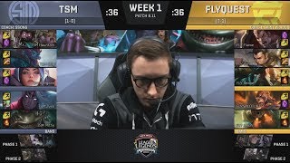 TSM (Hauntzer Mundo) VS FLY (Wildturtle Brand) Highlights - 2018 NA LCS Summer W1D2