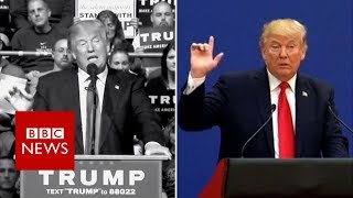 China: President Trump v candidate Trump - BBC News
