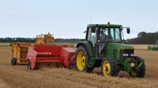 John Deere 6506 & Welger AP 730 met stacker