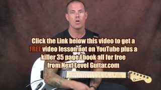 Learn ZZ Top inspired Blues rhythms and licks electric guitar lesson Jesus Just Left Chicago style