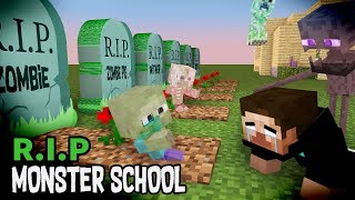 Monster School : RIP ALL  Monsters (Sad story) - Minecraft Animation