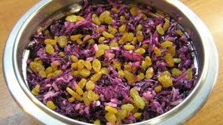 Как приготовить Салат из маринованной капусты / Marinated red cabbage salad ♡ English subtitles
