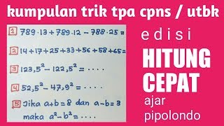 TIU CPNS 2020 TRIK HITUNG CEPAT ALJABAR - TPS UTBK SBMPTN
