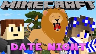 Minecraft Date Night-DOES LITTLE CARLY GET EATEN BY A LION??