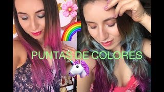 COMO PINTAR EL CABELLO DE COLORES EN LAS PUNTAS TU MISMA Y EVITAR QUE SE MALTRATE