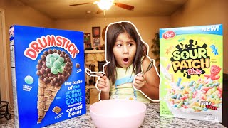 Buying & Tasting WEIRD KID CEREALS  at WALMART!!! *New Cereal for Kids*