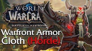 Warfront Armor: Cloth Tier 1-3 (Horde) In Game Preview | World of Warcraft