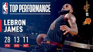 LeBron James Punctuates The Win With A Windmill Slam!
