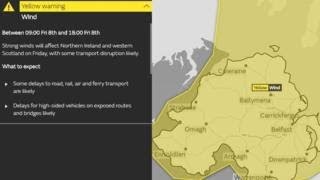 Weather warning as Storm Erik hit Northern Ireland