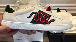 Gucci Ace Sneaker Unboxing & Review (Snake Design)