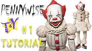 Как слепить Клоуна Пеннивайза Оно из пластилина Туториал 1 Penniwise IT from clay Tutorial1