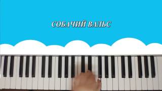 как играть на пианино   Собачий Вальс