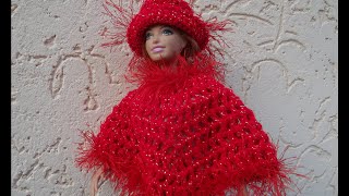 Как связать пончо кукле.  How to tie a poncho doll. Wie man einen Poncho Puppe zu binden.